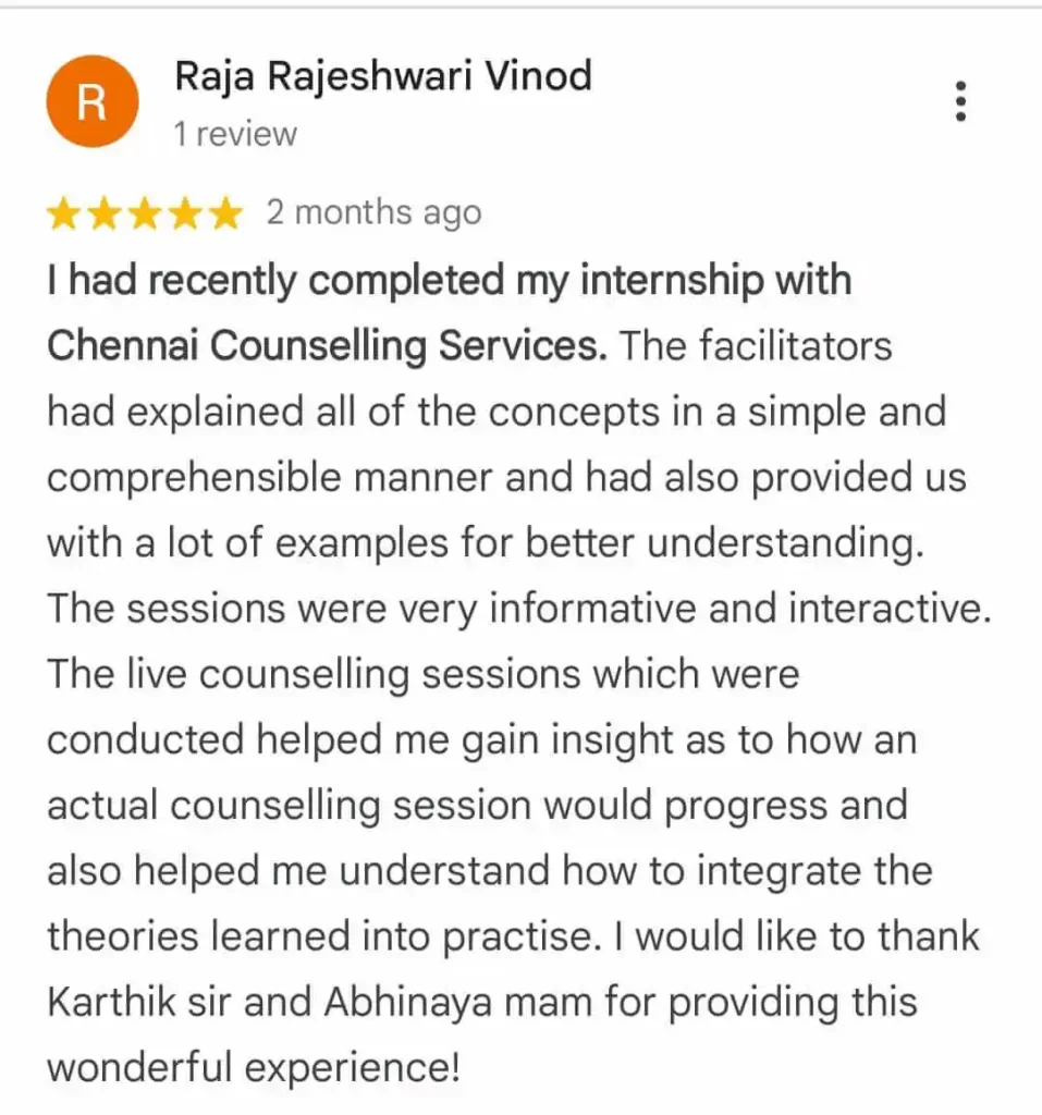Testimonials - Raja Rajeshwari Vinod
