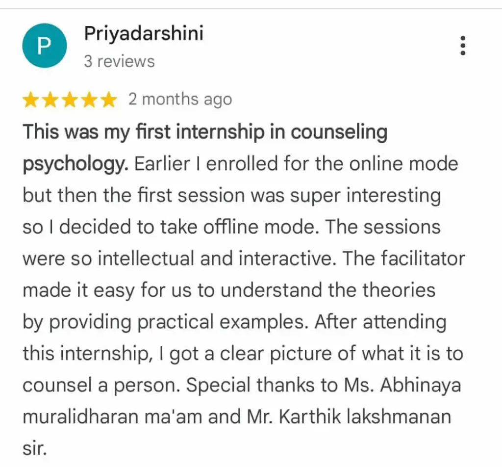 Testimonials - Priyadarshini